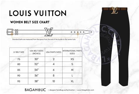 louis vuitton size chart women